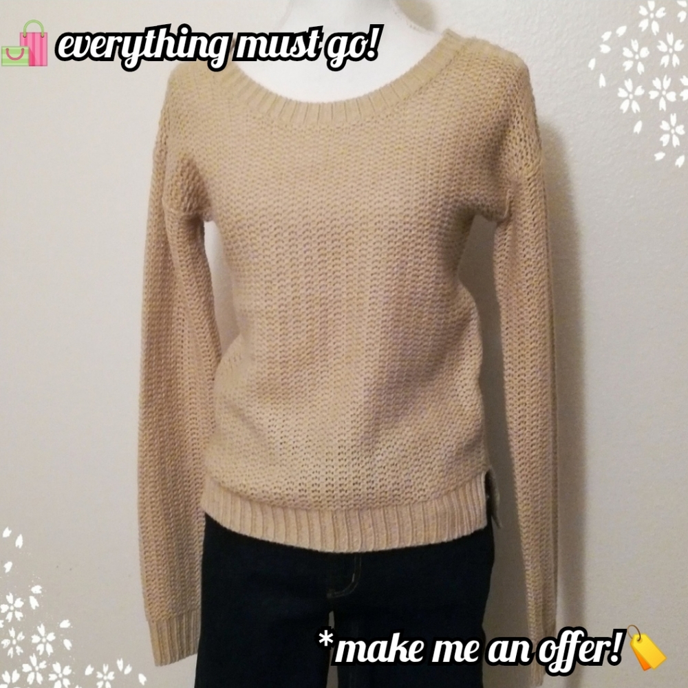 🧡 Ambiance Soft & Cozy Beige Knit Sweater